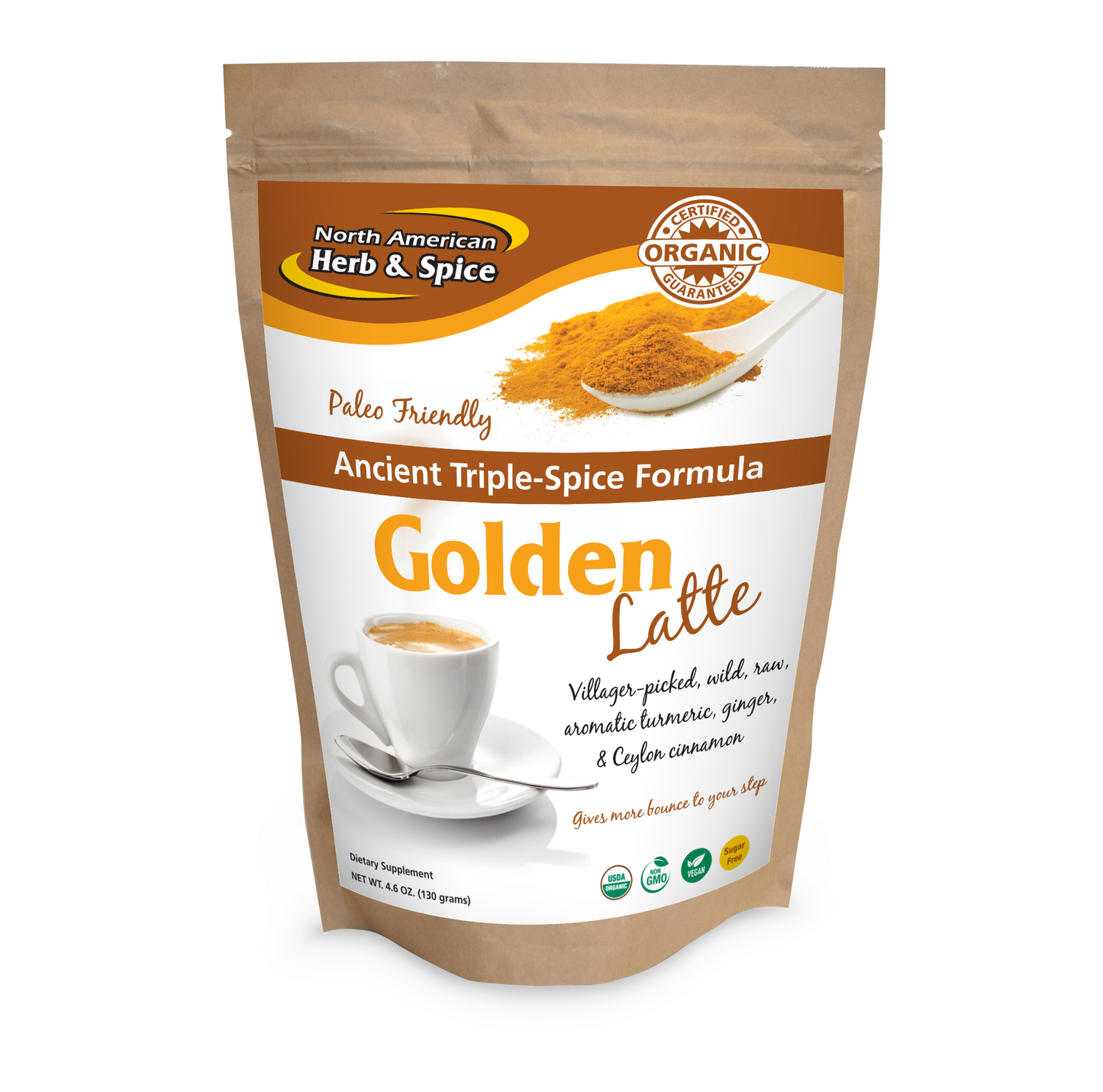Triple Spice Latte Golden Milk Mix - Turmeric, Cinnamon, Ginger