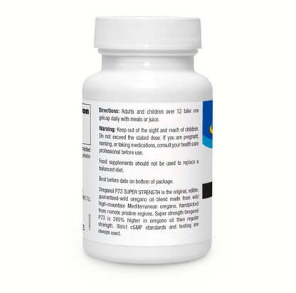 Super Strength Oreganol P73 Gelcaps - Oregano essential oil in vegan capsules